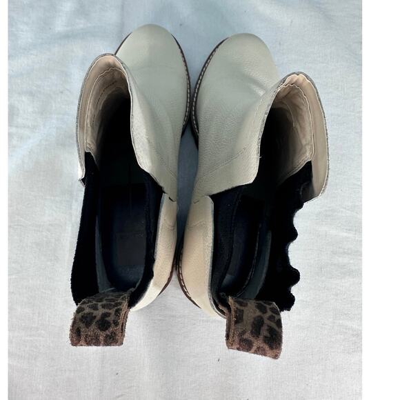 Dolce Vita Woman’s sz 10 White Leather Block Heel Chelsea Boot Huey H2O Bootie - Picture 7 of 9